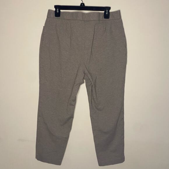 J Jill Pointe Slim Leg Gray Brown Pull On Dress Pants Size Large Petite Pockets - Picture 4 of 13